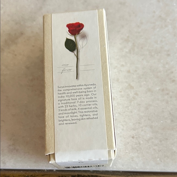 Surya Ayurvedic Tridoshic balancing face oil.